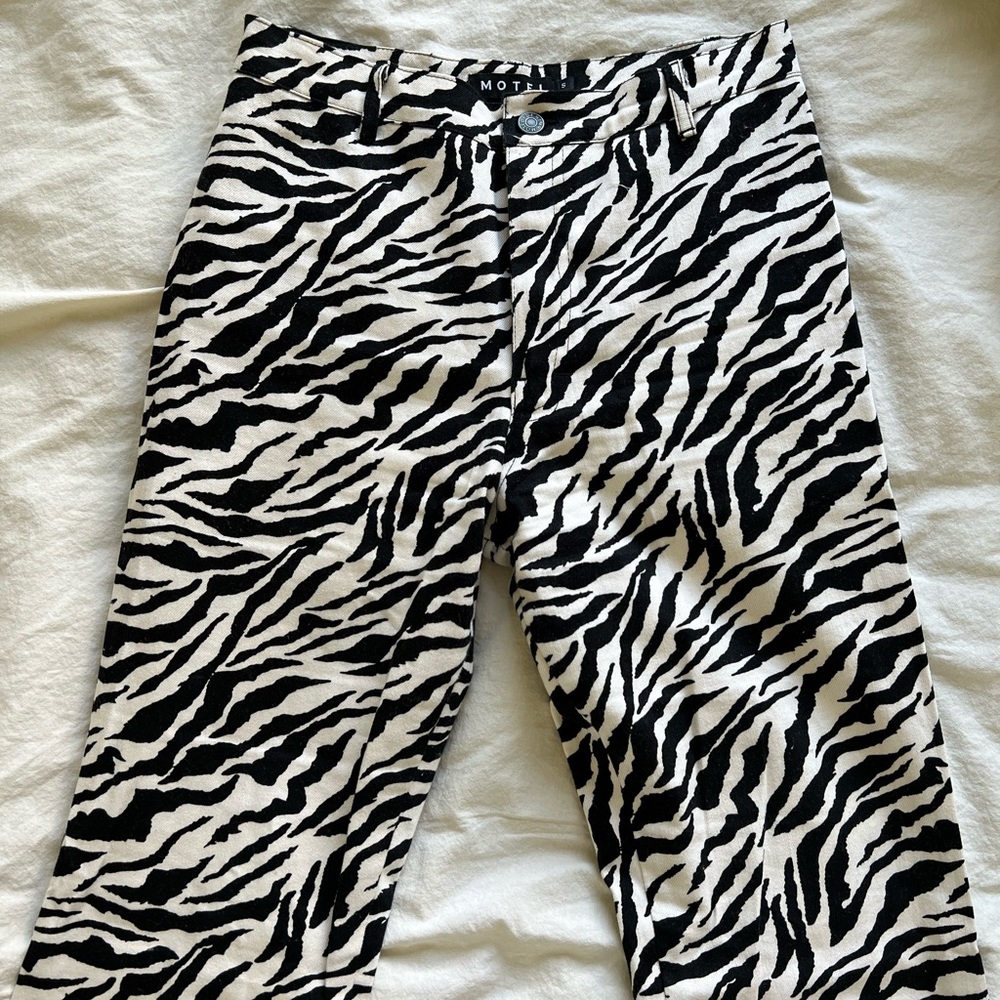 Motel Rocks Zebra Flare Pant